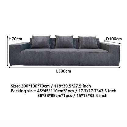 Modular 3 Piece Fabric Sectional Sofas | Compressed Sofa | Muzhan Furniture