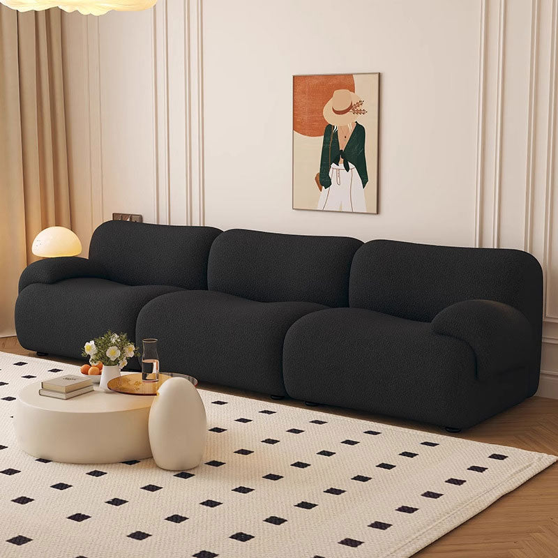 Black Modular Sectional Sofas 3 Seater | Compressed Sofa | Muzhan Furniture