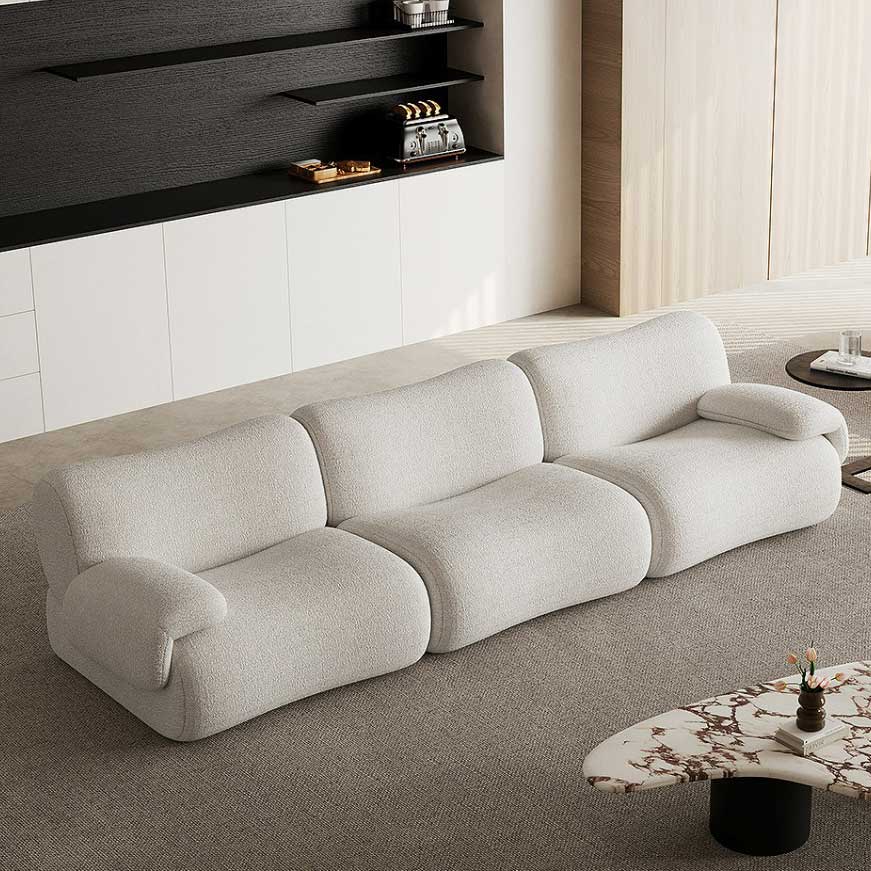 Black Modular Sectional Sofas 3 Seater | Compressed Sofa | Muzhan Furniture