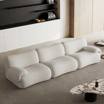 Black Modular Sectional Sofas 3 Seater | Compressed Sofa | Muzhan Furniture