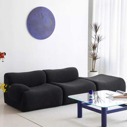 Two Seater Sofa Loveseat With Ottoman | Compressed Sofa | Muzhan Furniture