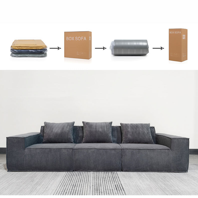 Modular 3 Piece Fabric Sectional Sofas | Compressed Sofa | Muzhan Furniture