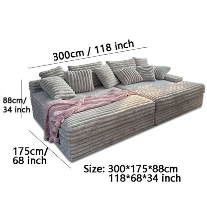 Large Double Chaise Lounge Couch-in-a-Box | Compressed Sofa | Muzhan Furniture