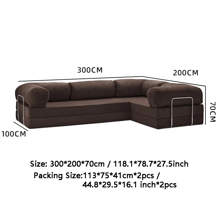 Bed Settee Modular L Shape Sofa Bed | Compressed Sofa | Muzhan Furniture