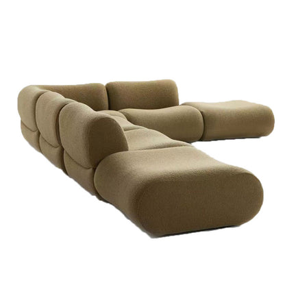 L Shape Recliner Sofa Sectional Ottoman | Compressed Sofa | Muzhan Furniture