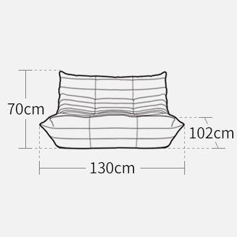 Togo Two Seater Armless Loveseat Floor Chair | Compressed Sofa | Muzhan Furniture