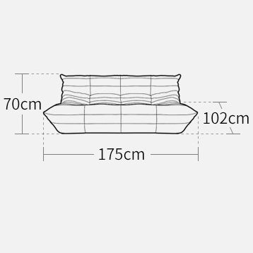 Togo Armless 3 Seat Sofa Legless Floor Chair | Compressed Sofa | Muzhan Furniture